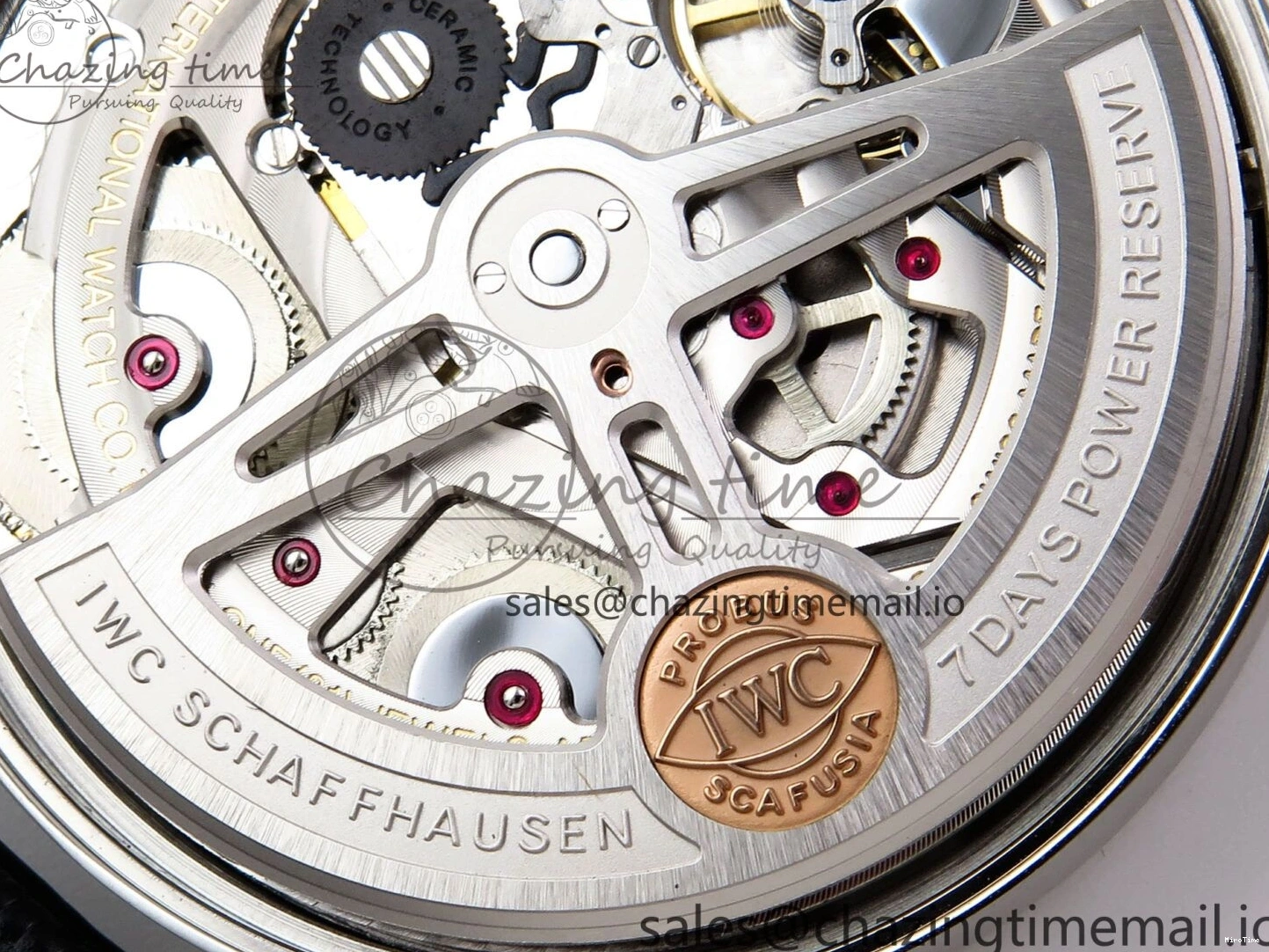 MIROTIME 0302 OnTrend Portugieser Automatic 42mm SS APSF 1:1 Best Edition White RG Dial on Black Leather Strap A 7010